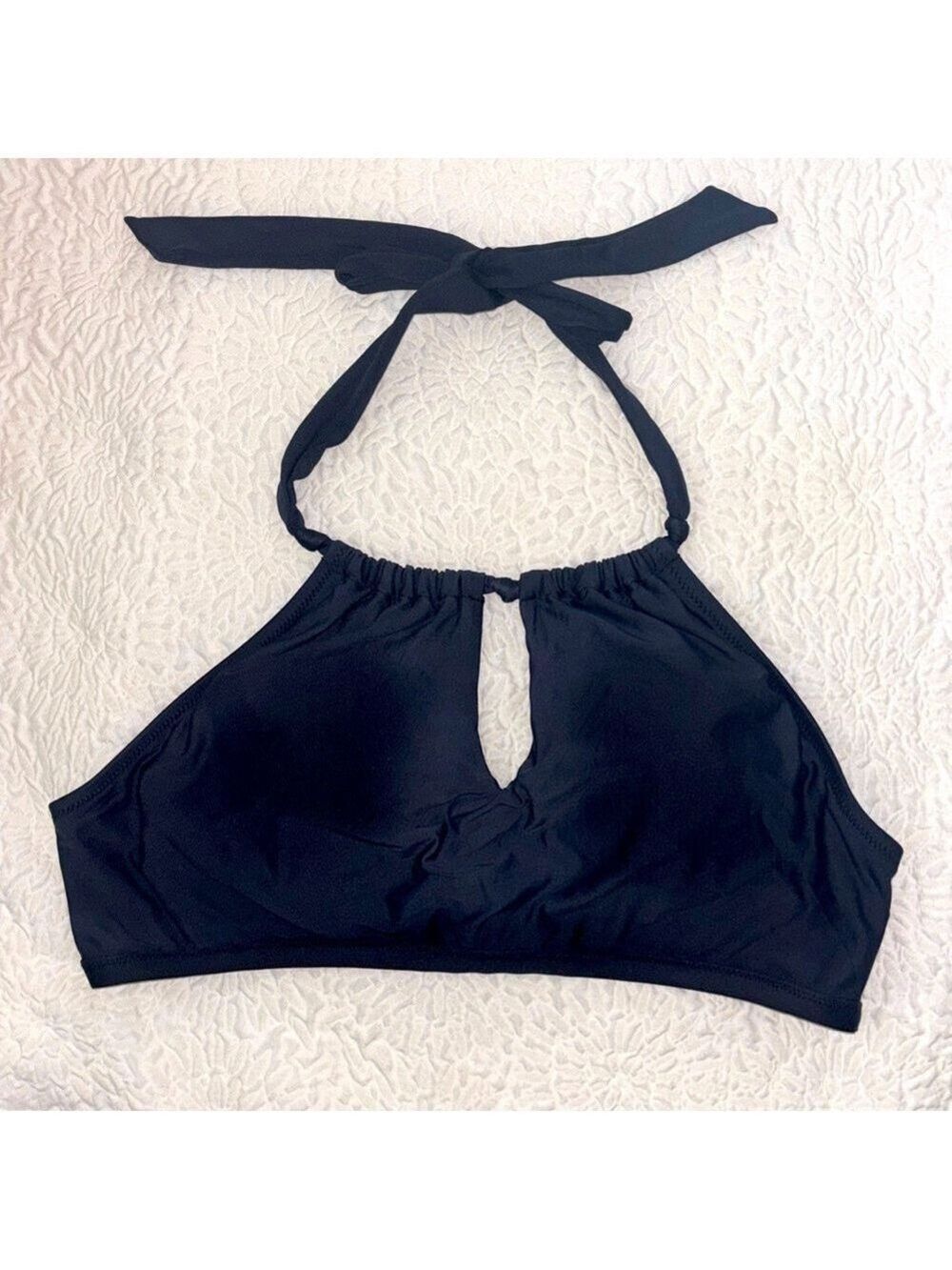ANTHROPOLOGIE High Neck Halter Bikini Top